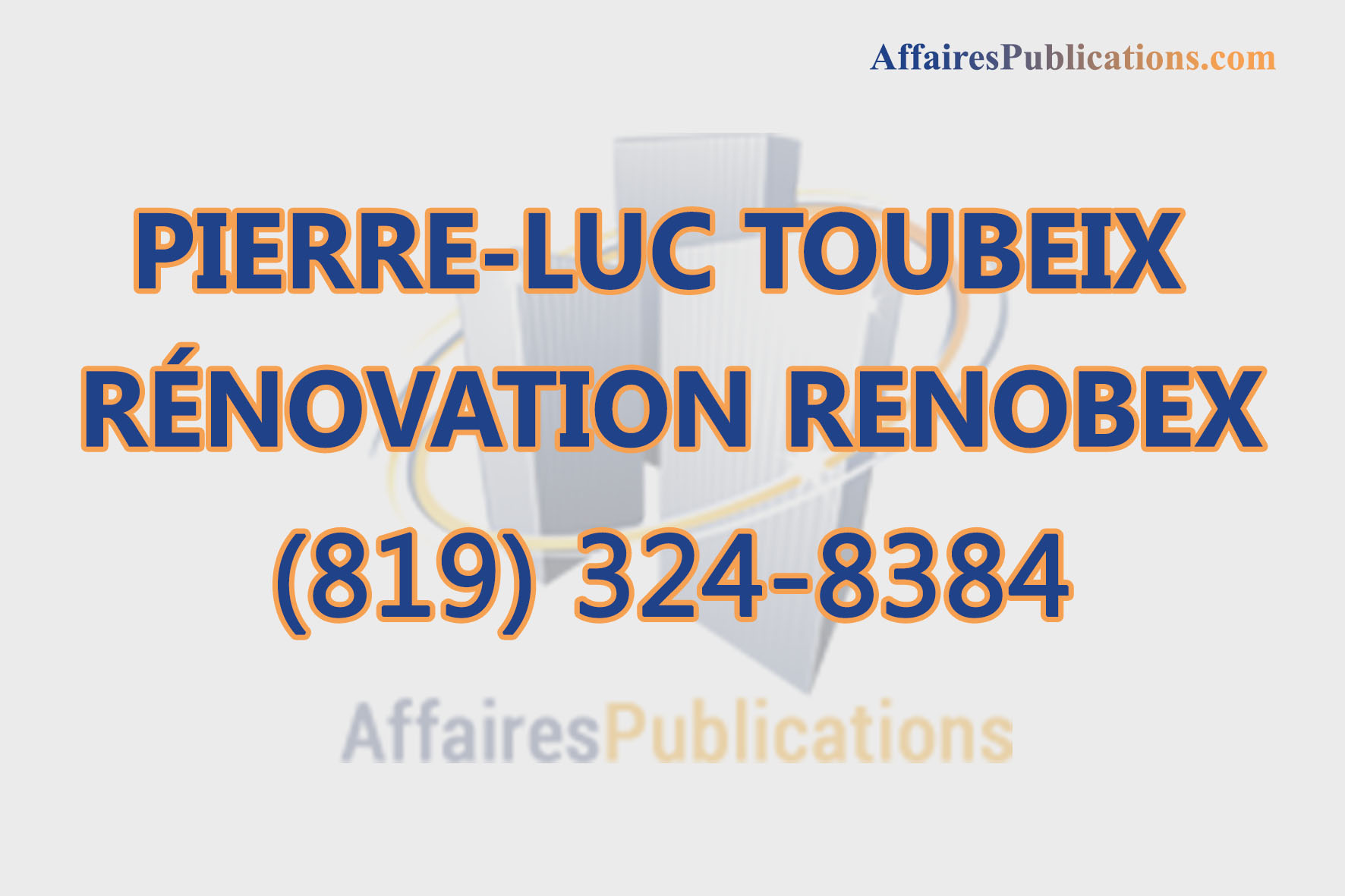 PIERRE-LUC TOUBEIX RÉNOVATION RENOBEX