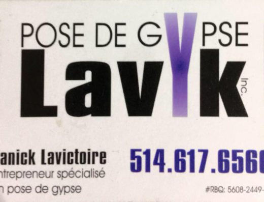POSE DE GYPSE LAVYK INC