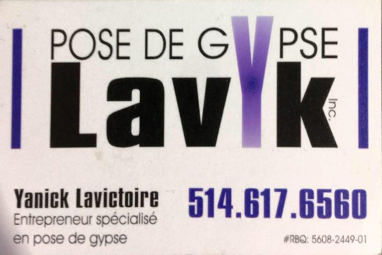 POSE DE GYPSE LAVYK INC