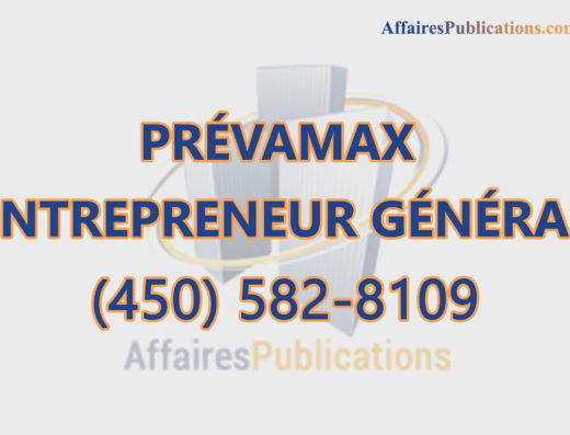 PRÉVAMAX – ENTREPRENEUR GÉNÉRAL