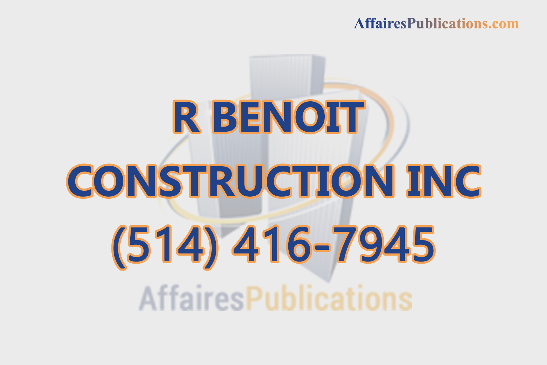 R BENOIT CONSTRUCTION INC