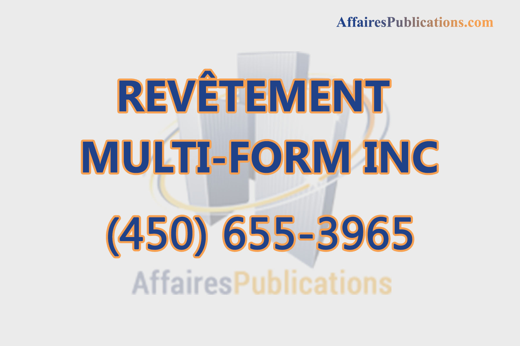 REVÊTEMENT MULTI-FORM INC