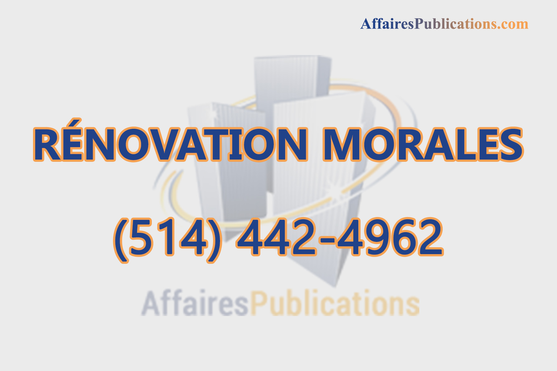 RÉNOVATION MORALES