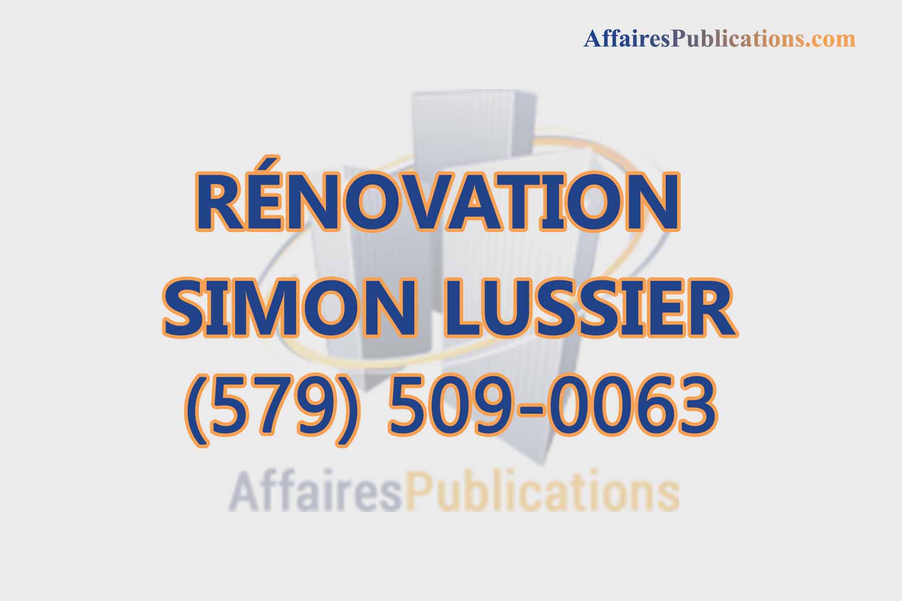 RÉNOVATION SIMON LUSSIER
