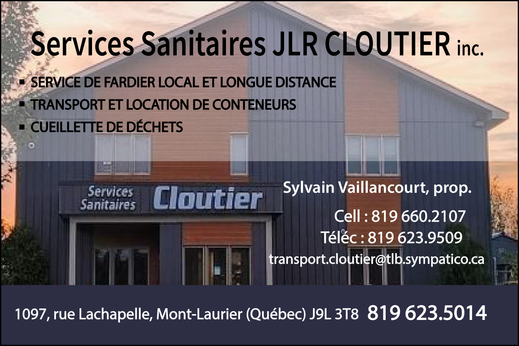SERVICES SANITAIRES JLR CLOUTIER