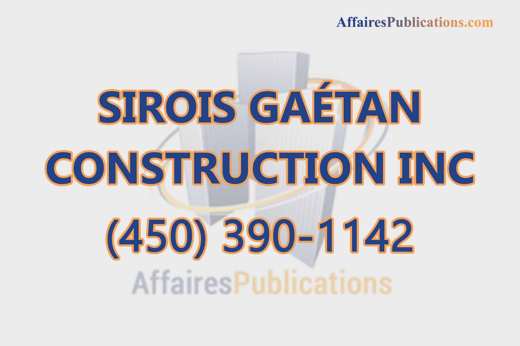 SIROIS GAÉTAN CONSTRUCTION