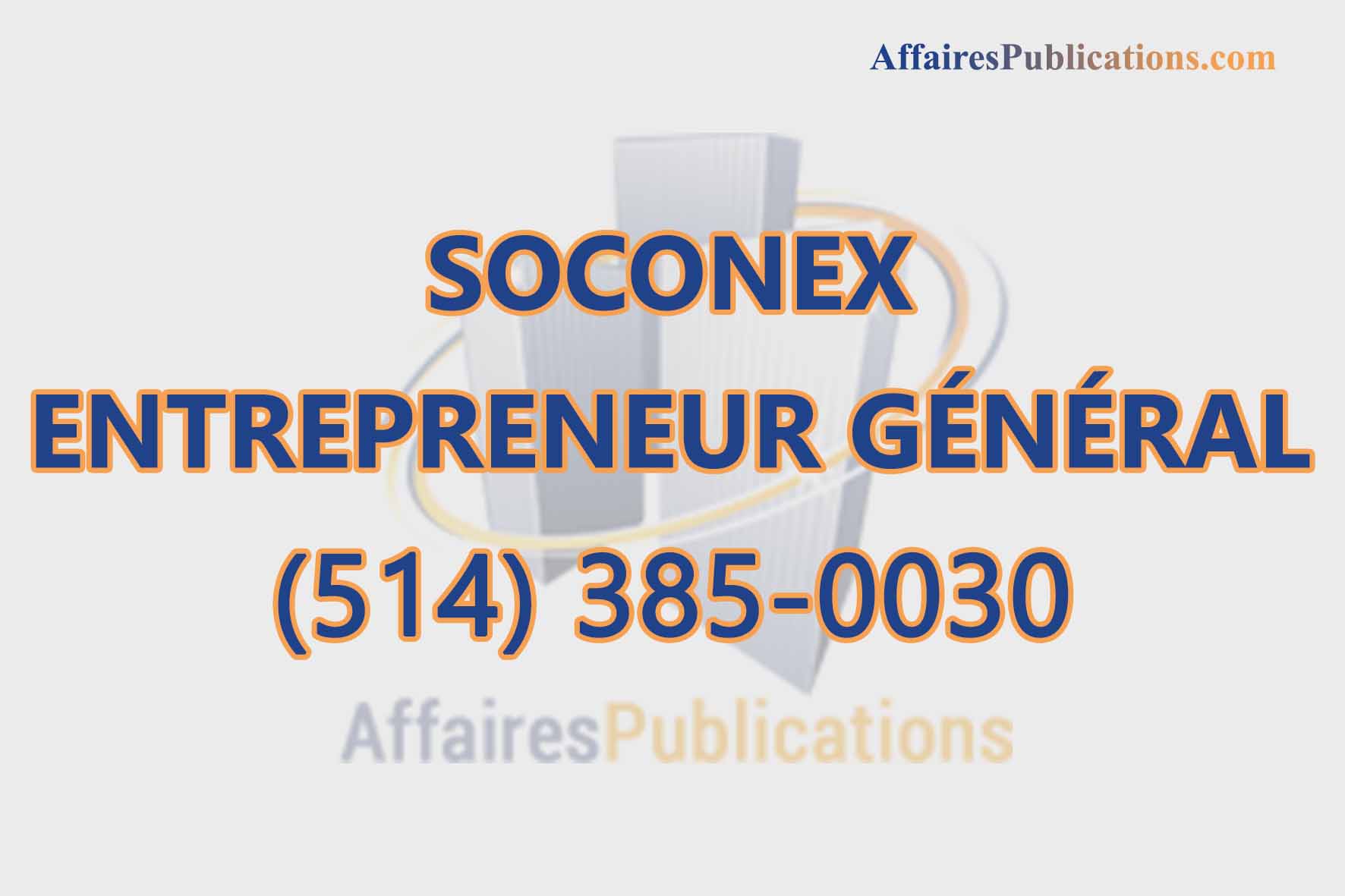 SOCONEX ENTREPRENEUR GÉNÉRAL