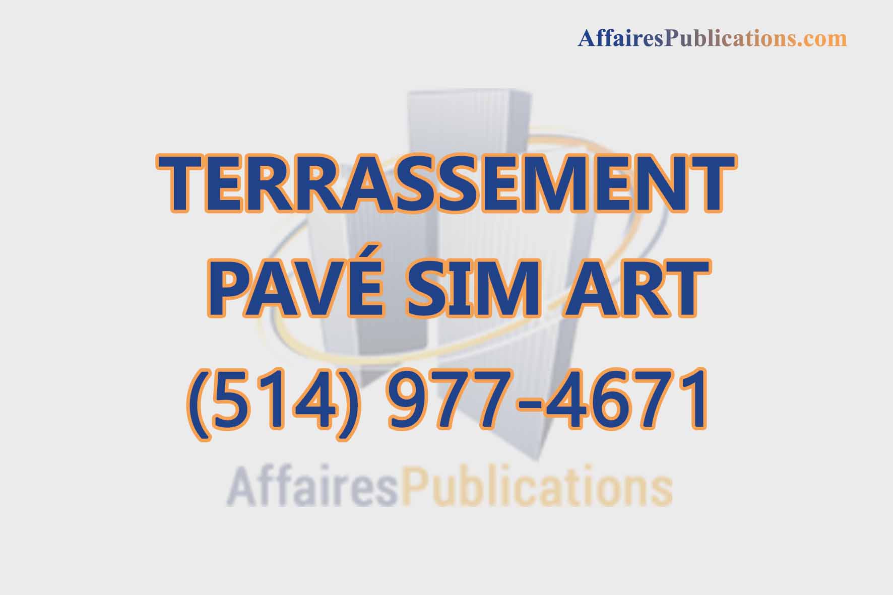 TERRASSEMENT PAVÉ SIM ART