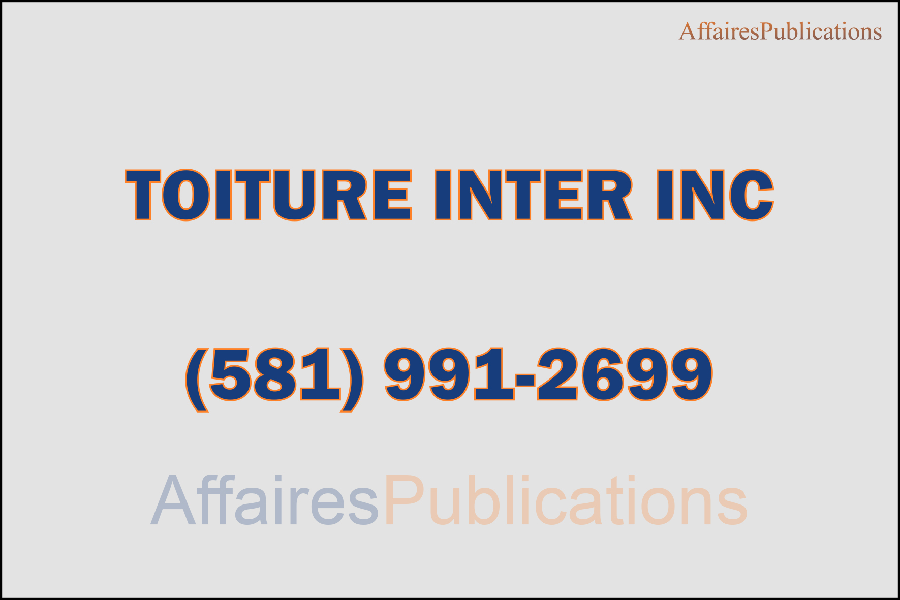 TOITURE INTER INC