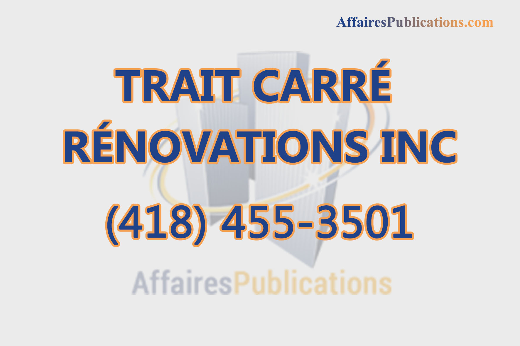 TRAIT CARRÉ RÉNOVATIONS INC