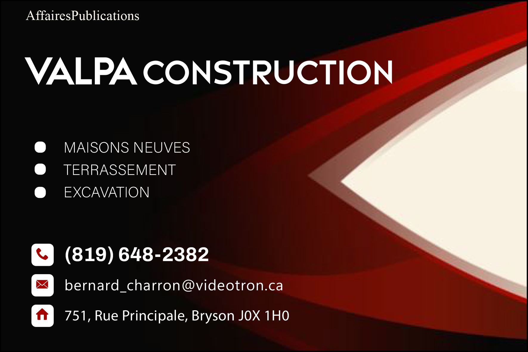 VALPA CONSTRUCTION  9050-2691 QUÉBEC INC