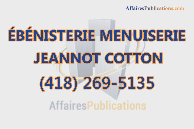 ÉBÉNISTERIE MENUISERIE JEANNOT COTTON