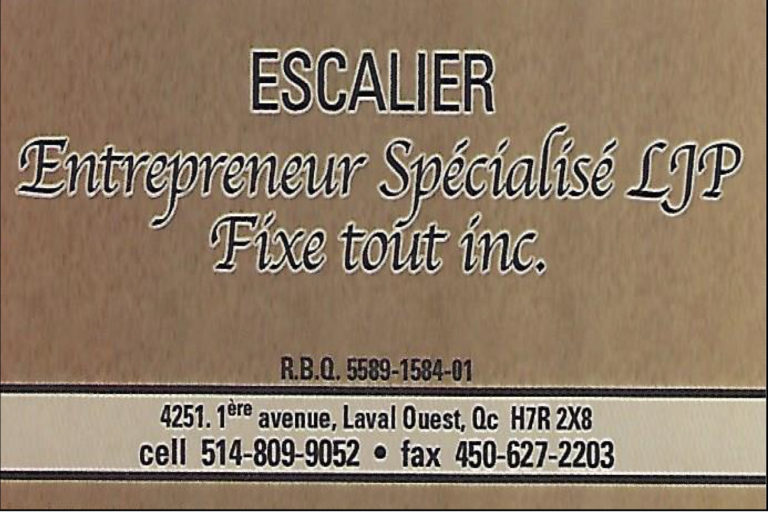 ENTREPRENEUR SPÉCIALISÉ LJP FIXE TOUT INC
