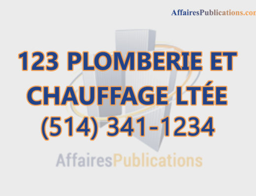 123 PLOMBERIE ET CHAUFFAGE LTÉE