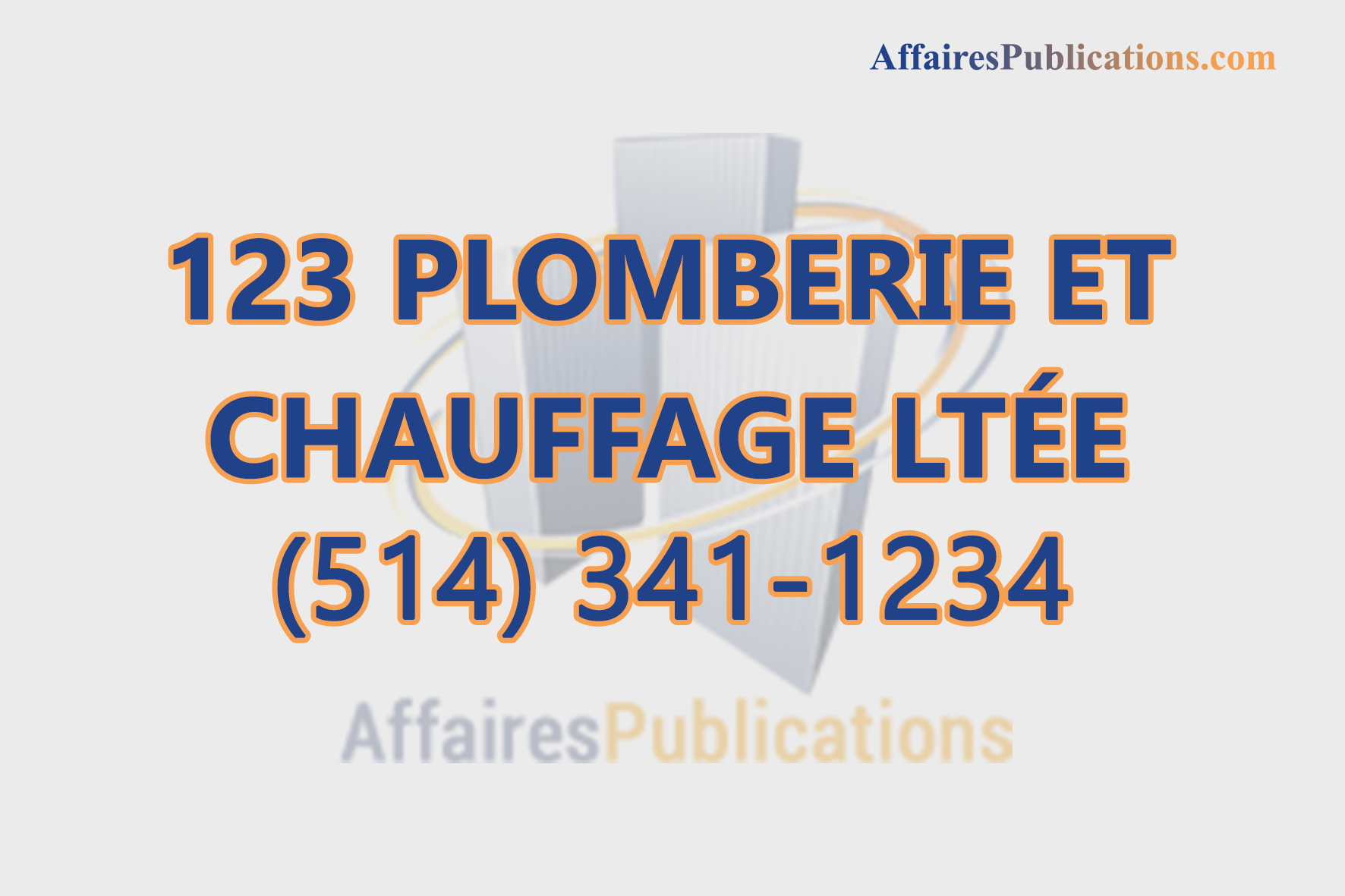123 PLOMBERIE ET CHAUFFAGE LTÉE