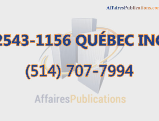 2543-1156 QUÉBEC INC