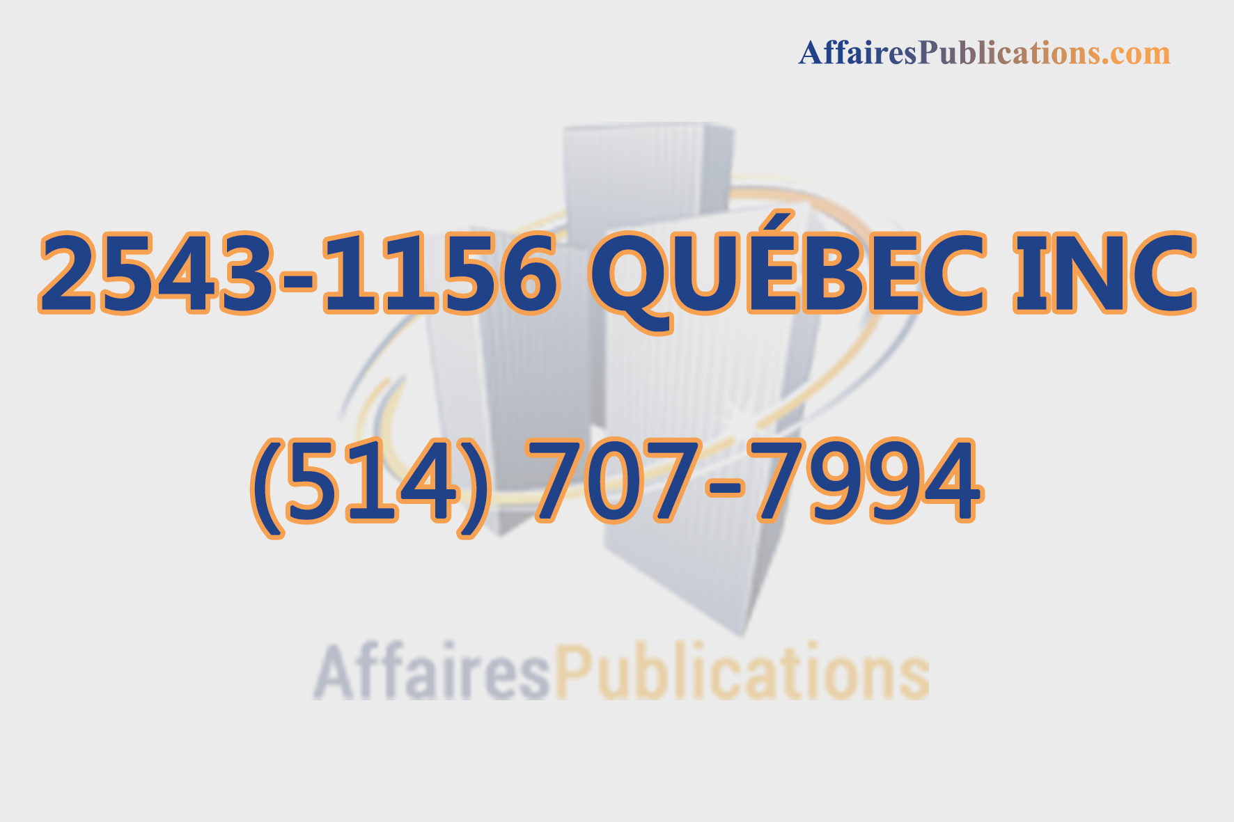 2543-1156 QUÉBEC INC