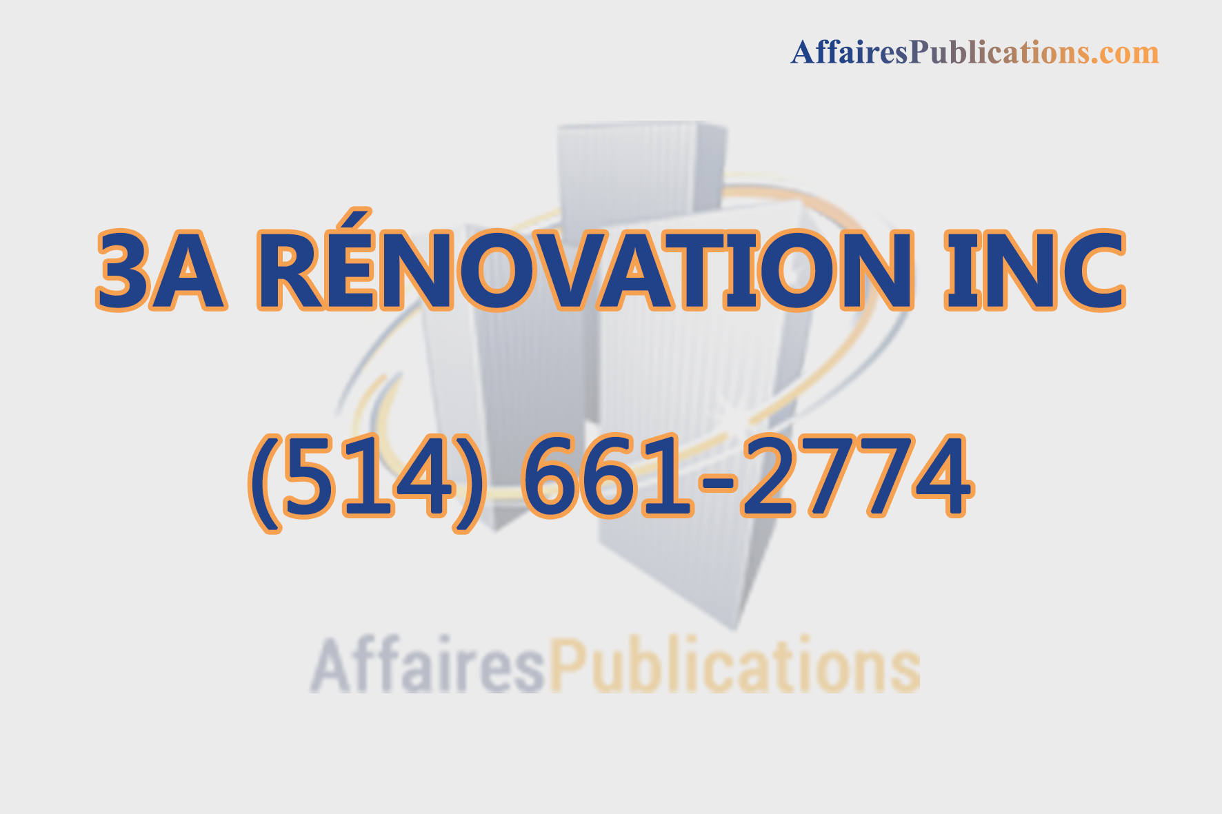 3A RÉNOVATION INC
