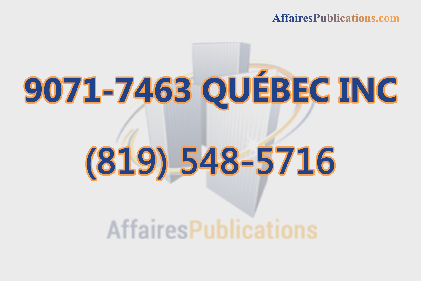 9071-7463 QUÉBEC INC