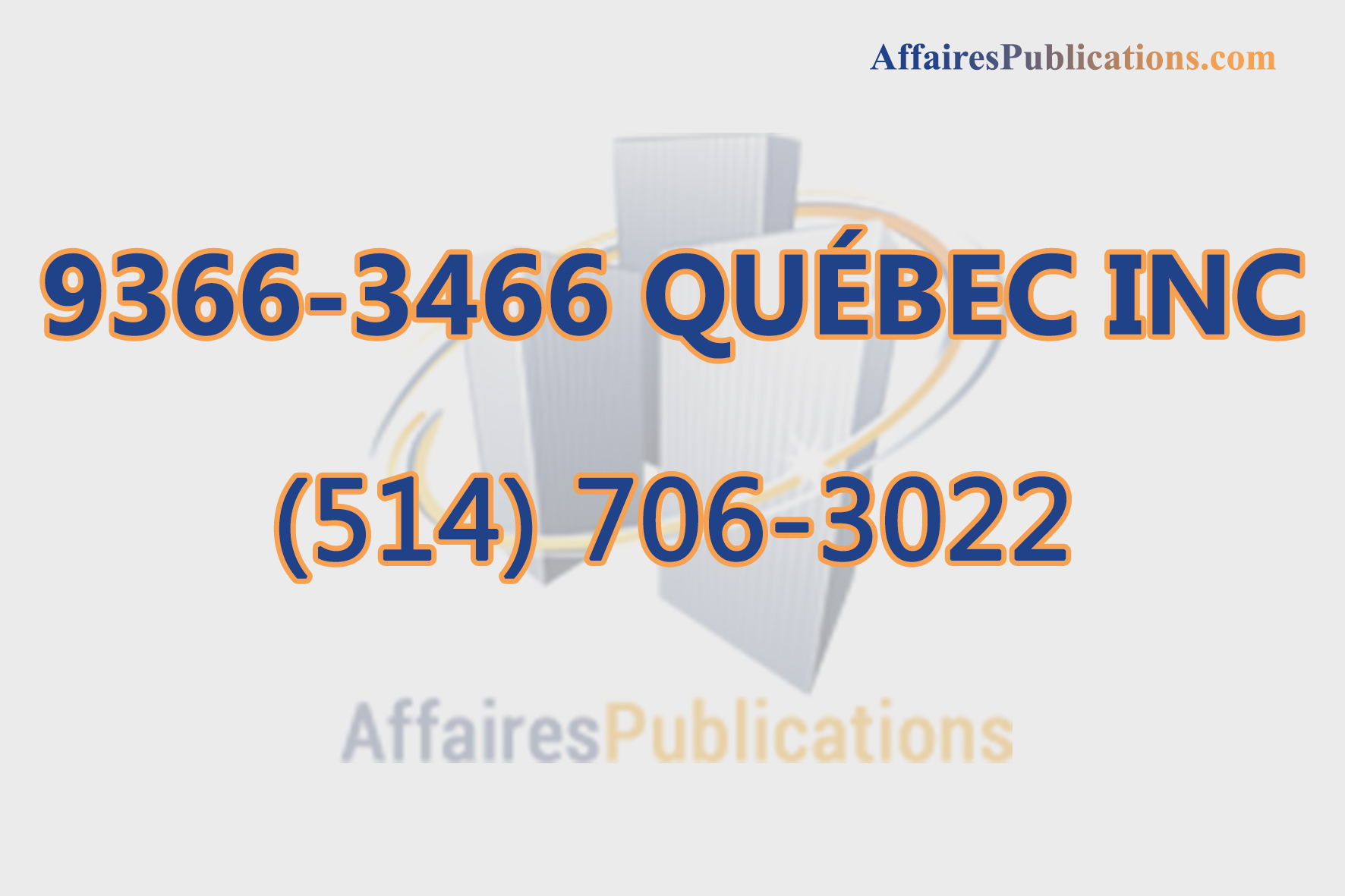 9366-3466 QUÉBEC INC