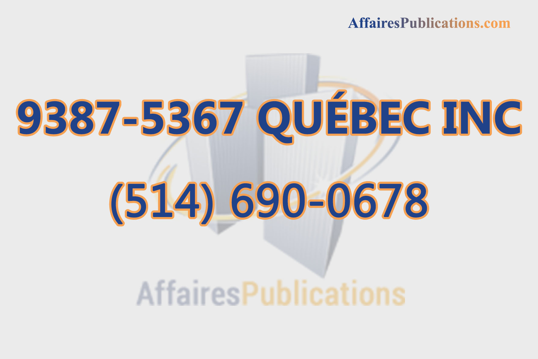 9387-5367 QUÉBEC INC