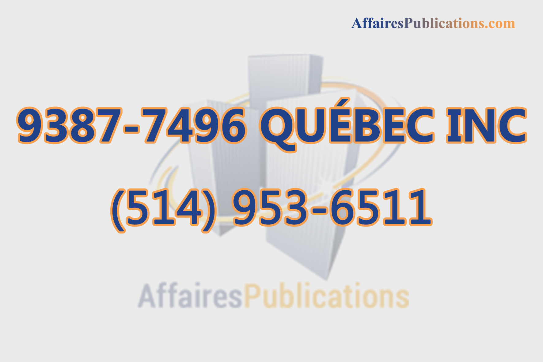 9387-7496 QUÉBEC INC