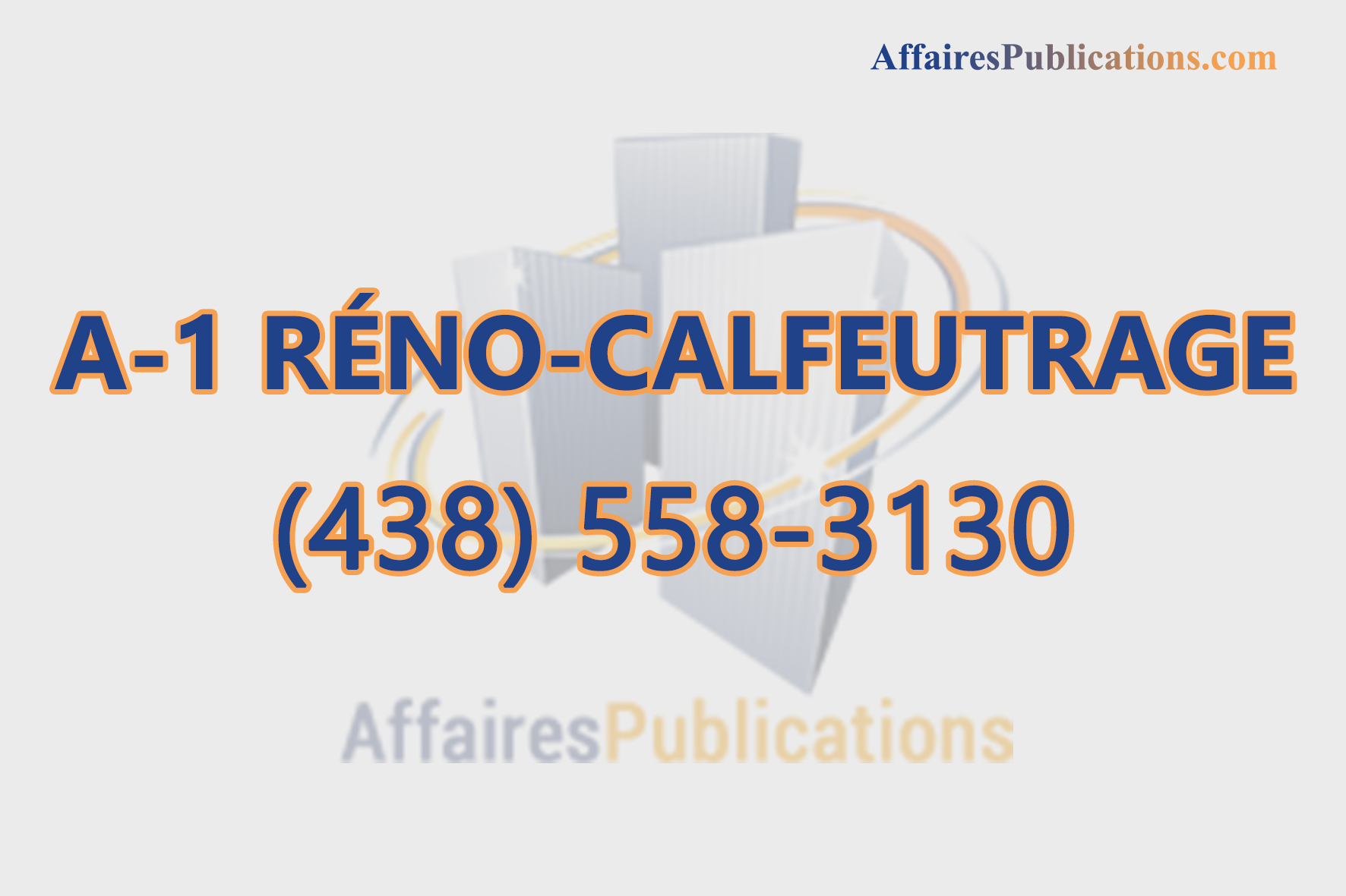 A-1 RÉNO-CALFEUTRAGE INC