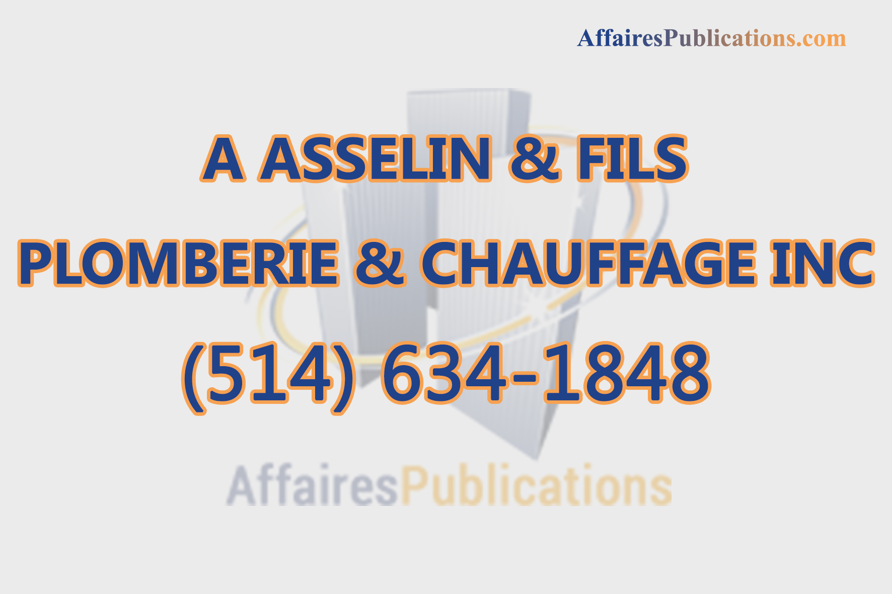 A ASSELIN & FILS PLOMBERIE & CHAUFFAGE INC