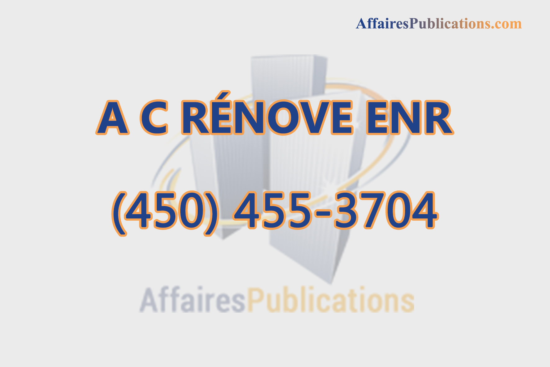 A C RÉNOVE ENR