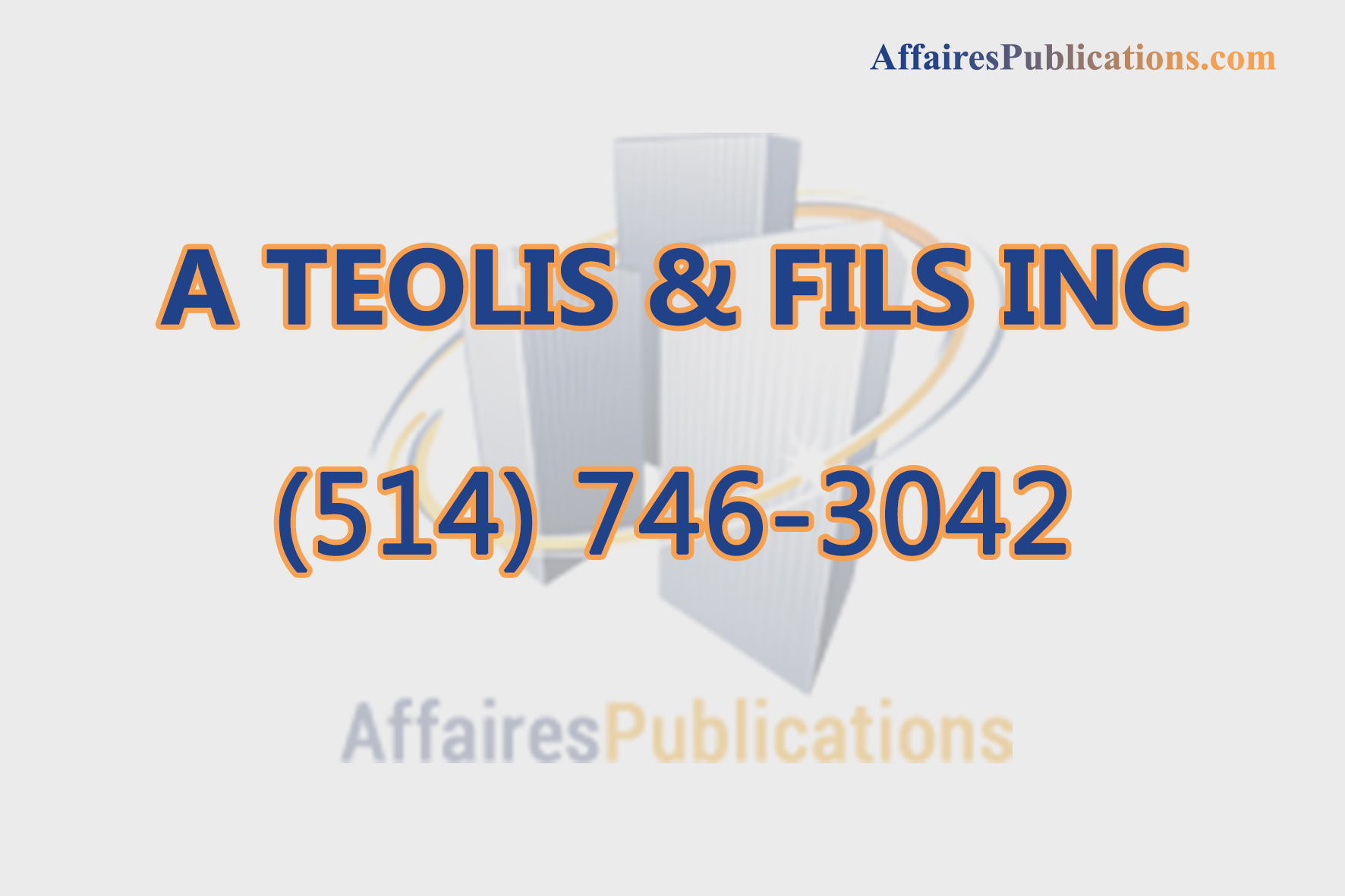 A TEOLIS & FILS INC