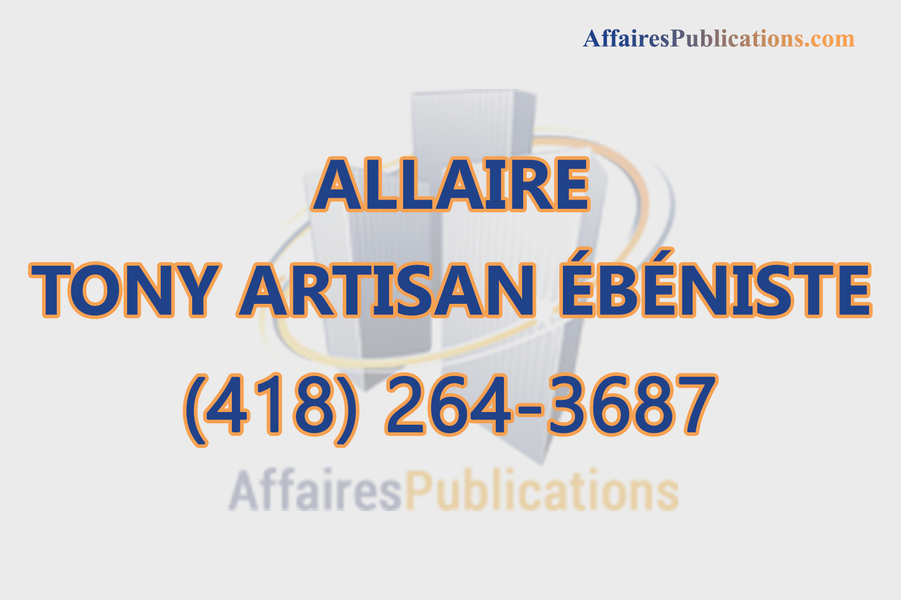 ALLAIRE TONY ARTISAN ÉBÉNISTE