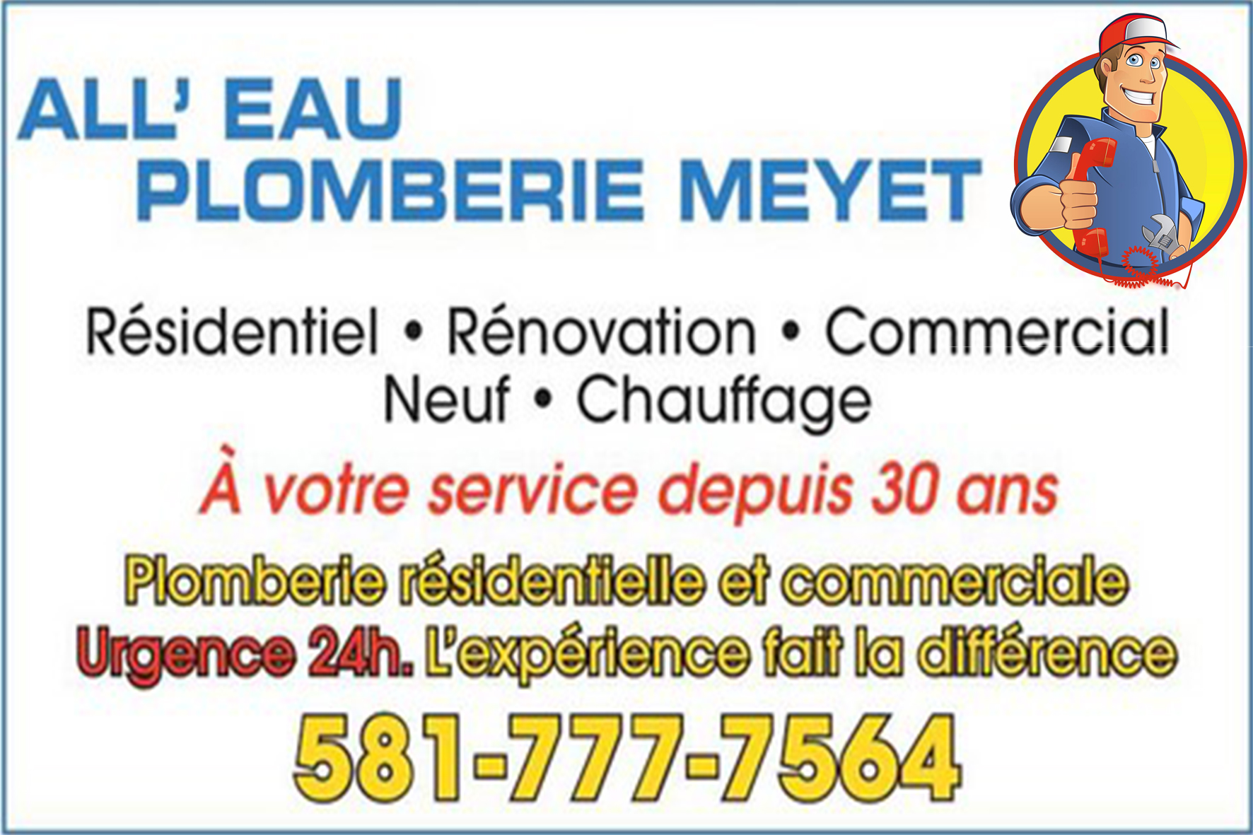 ALL&rsquo;EAU PLOMBERIE INC