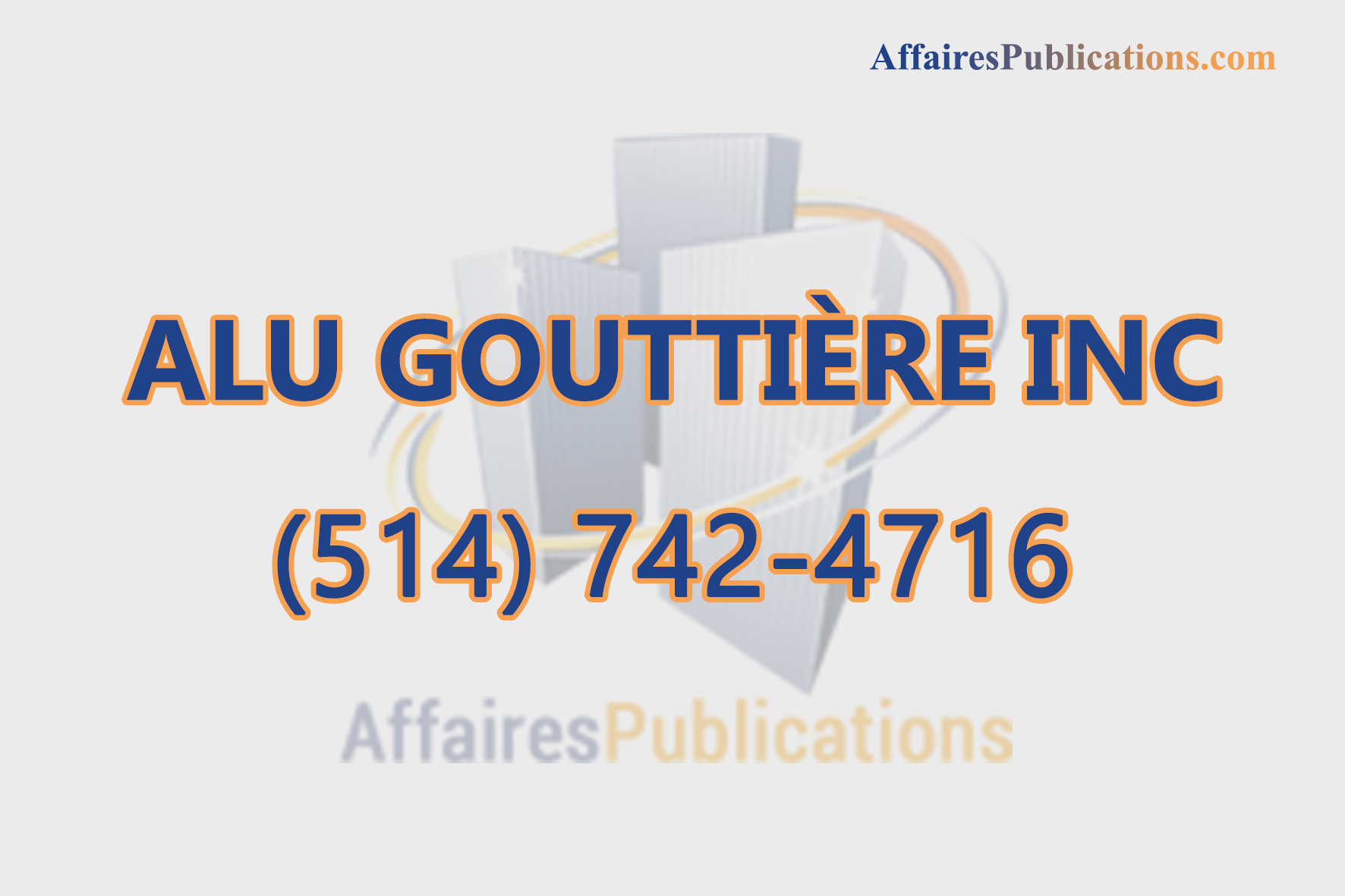 ALU GOUTTIÈRE INC