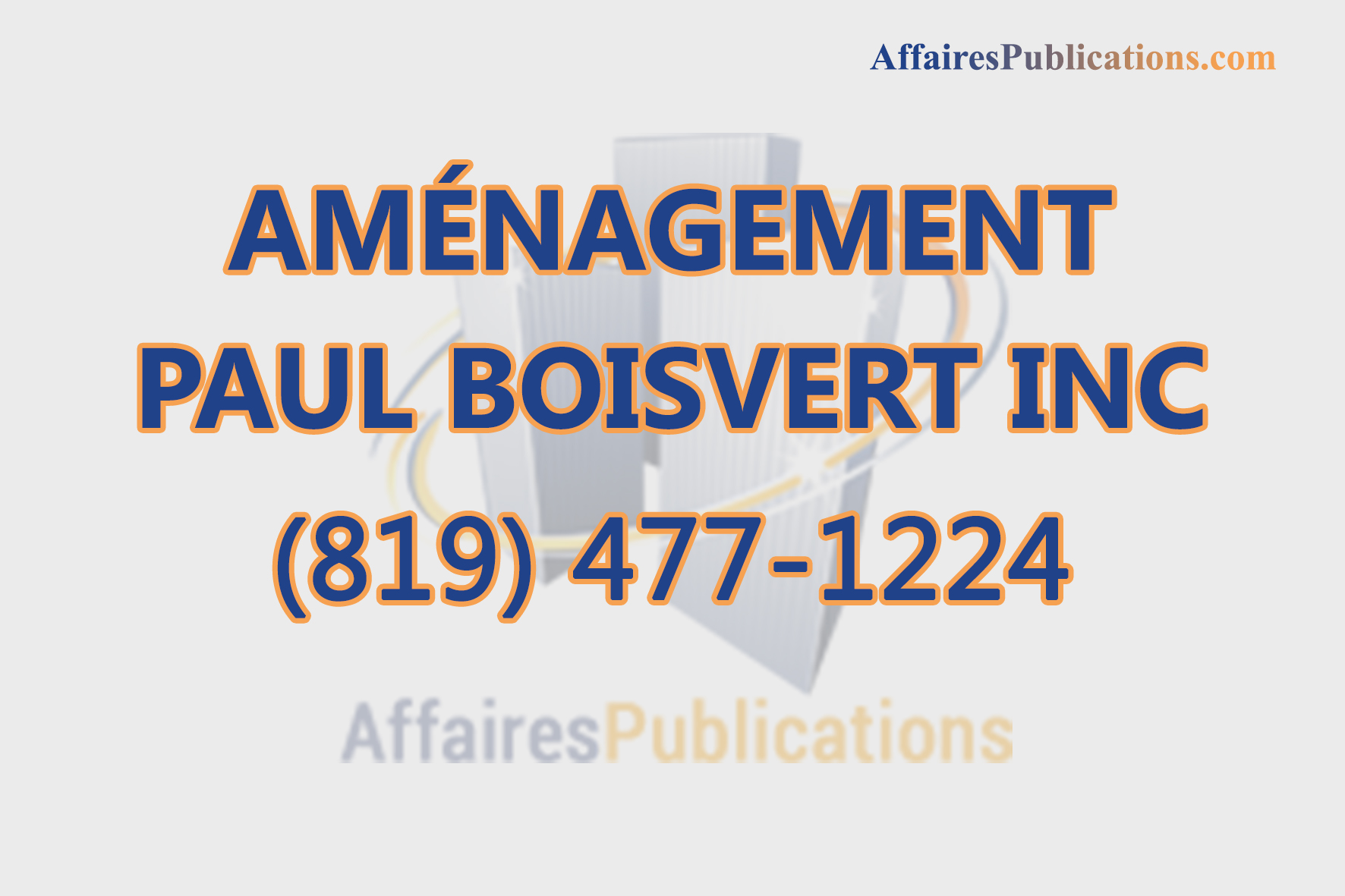 AMÉNAGEMENT PAUL BOISVERT INC