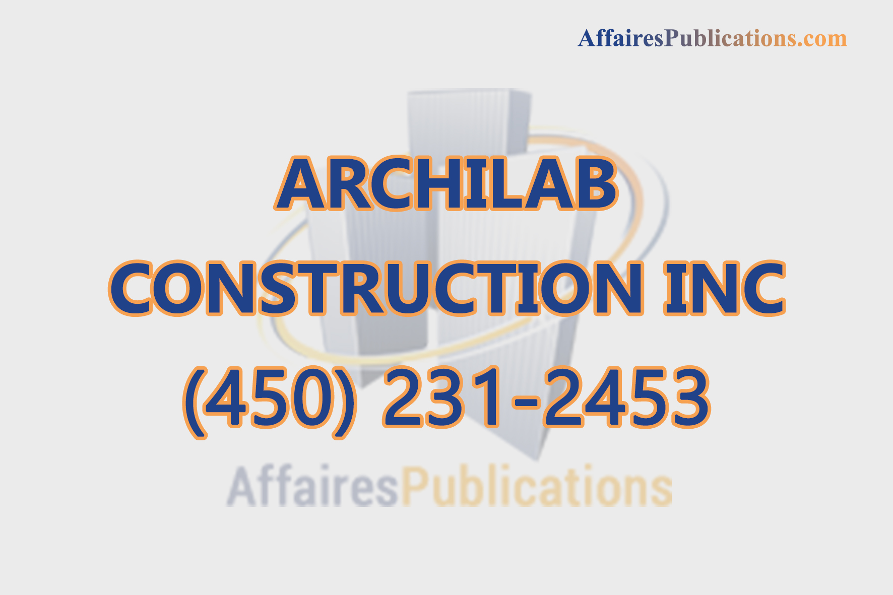ARCHILAB CONSTRUCTION INC