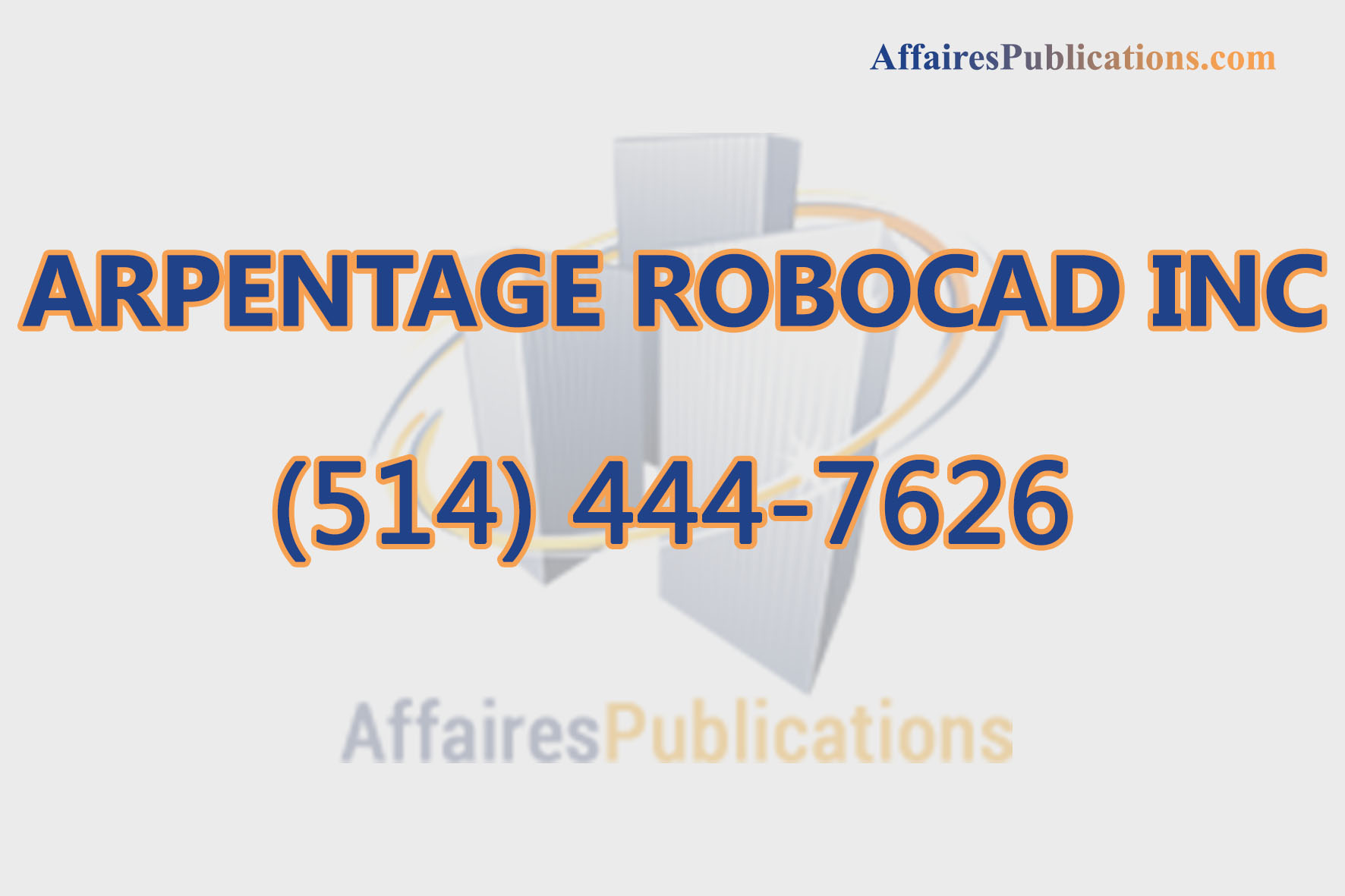 ARPENTAGE ROBOCAD INC