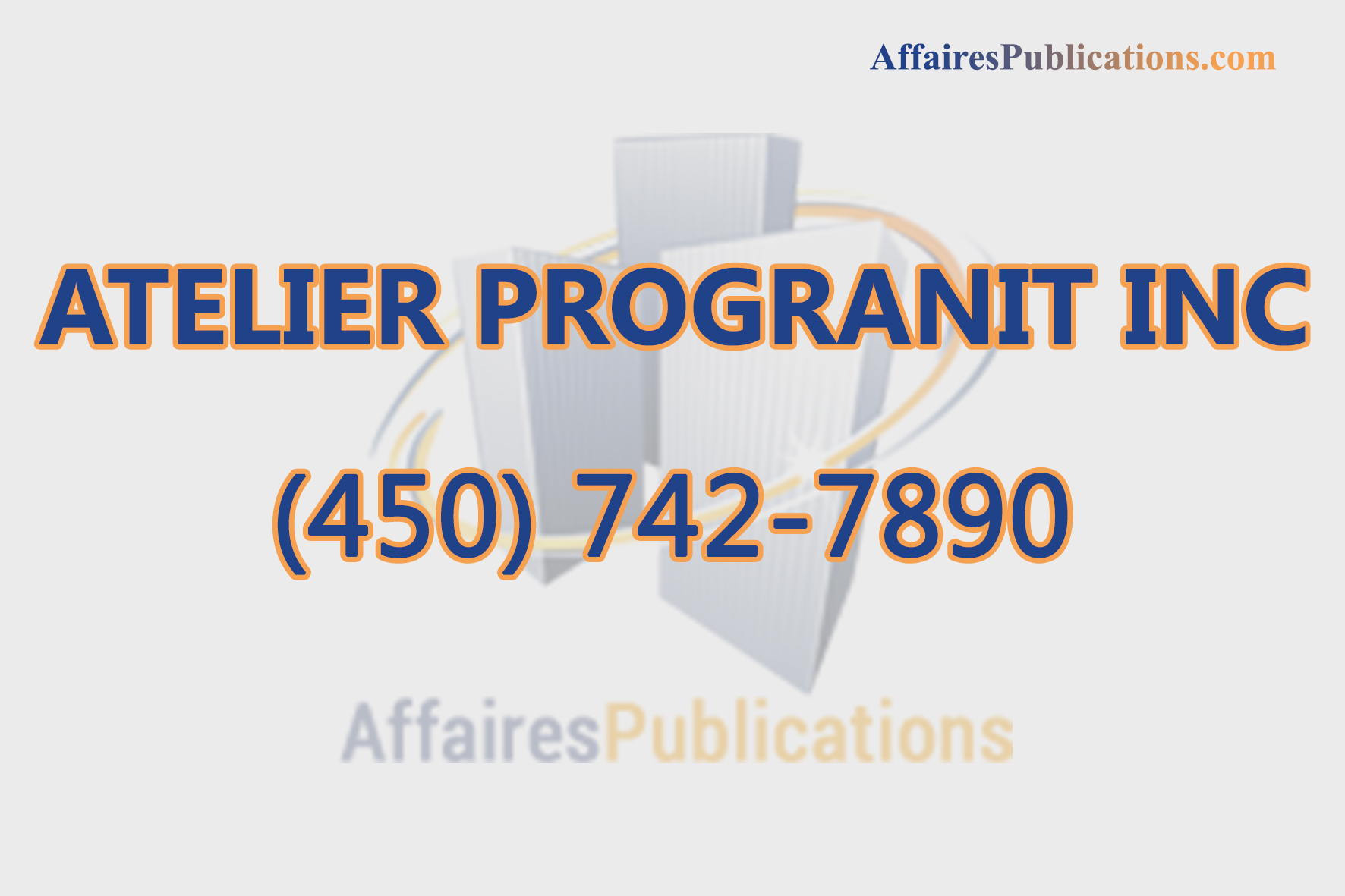 ATELIER PROGRANIT INC