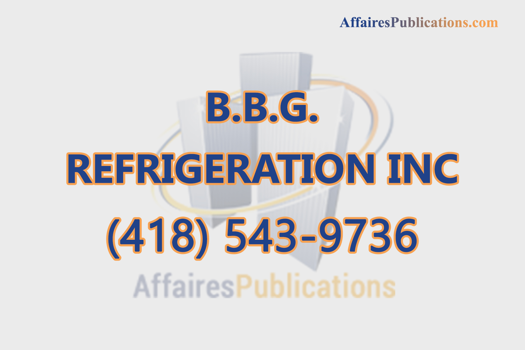 B.B.G. REFRIGERATION INC