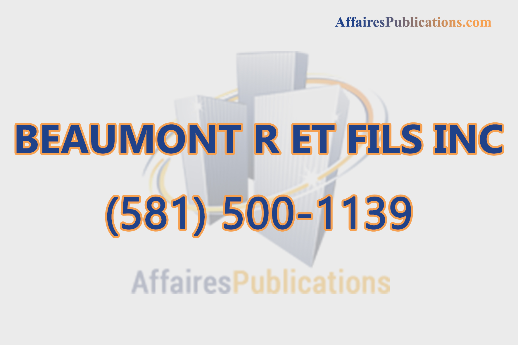 BEAUMONT R ET FILS INC