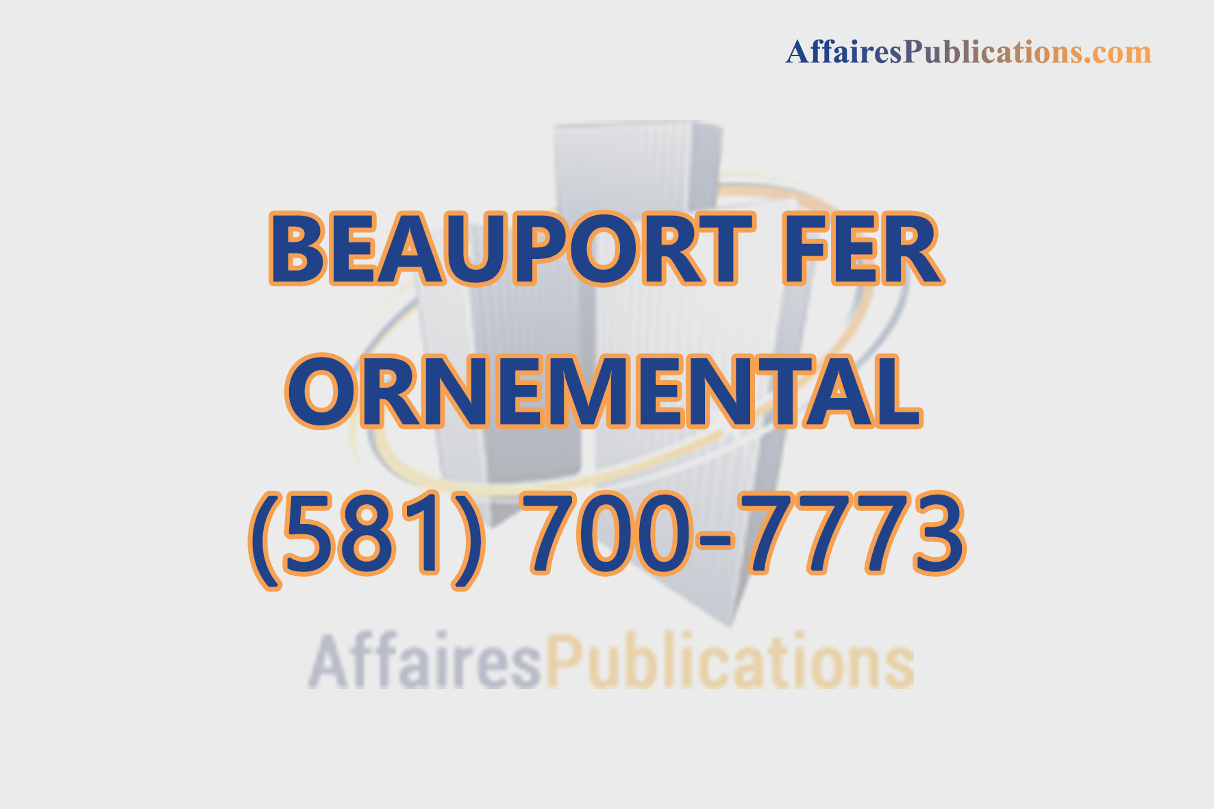 BEAUPORT FER ORNEMENTAL