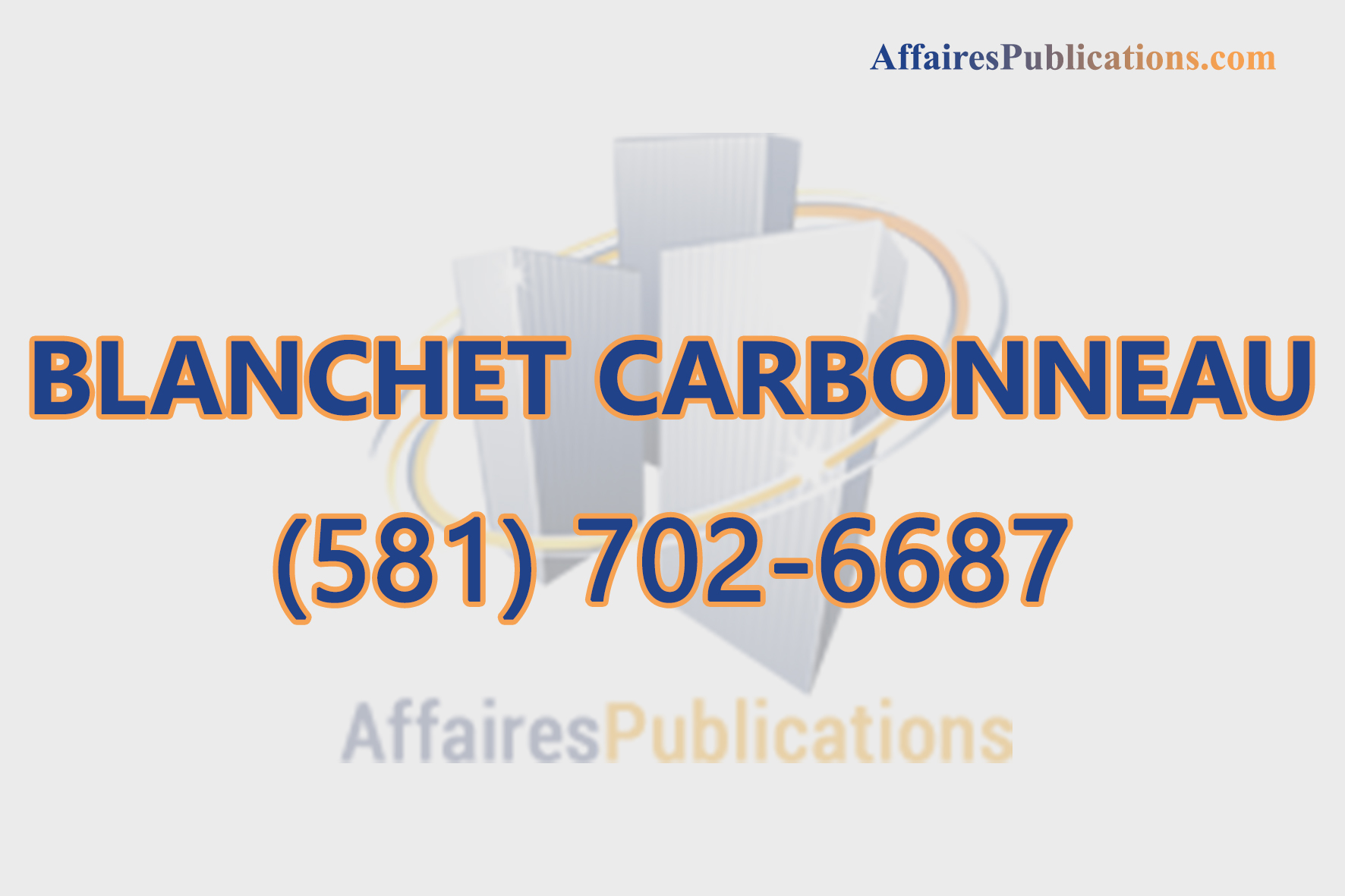 BLANCHET CARBONNEAU
