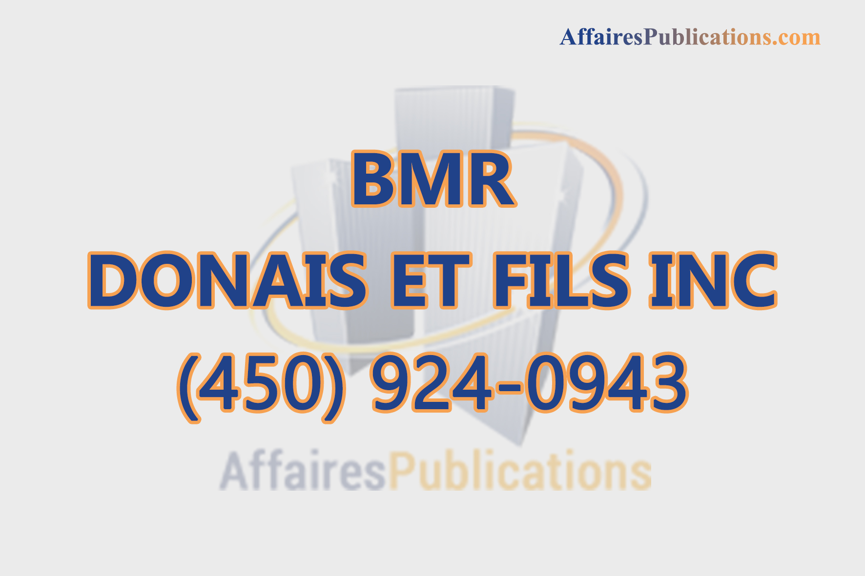 BMR DONAIS ET FILS INC
