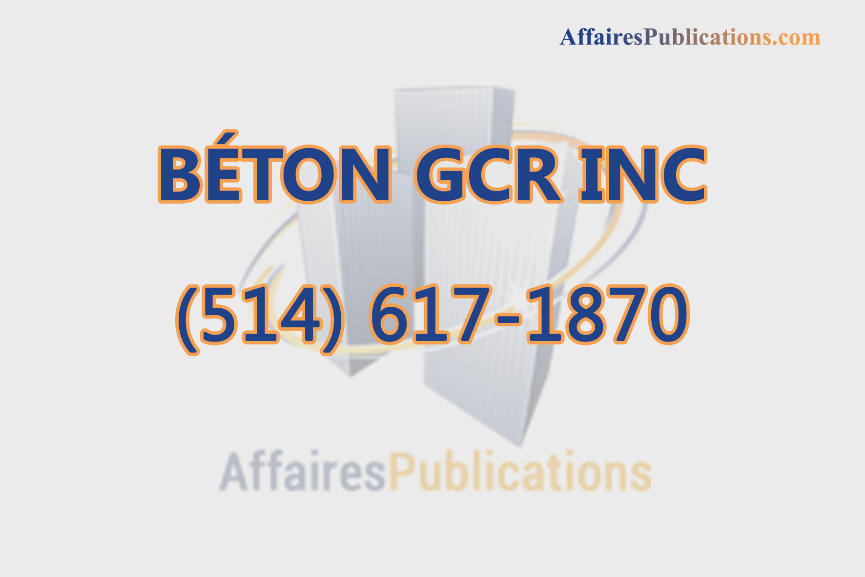 BÉTON GCR INC
