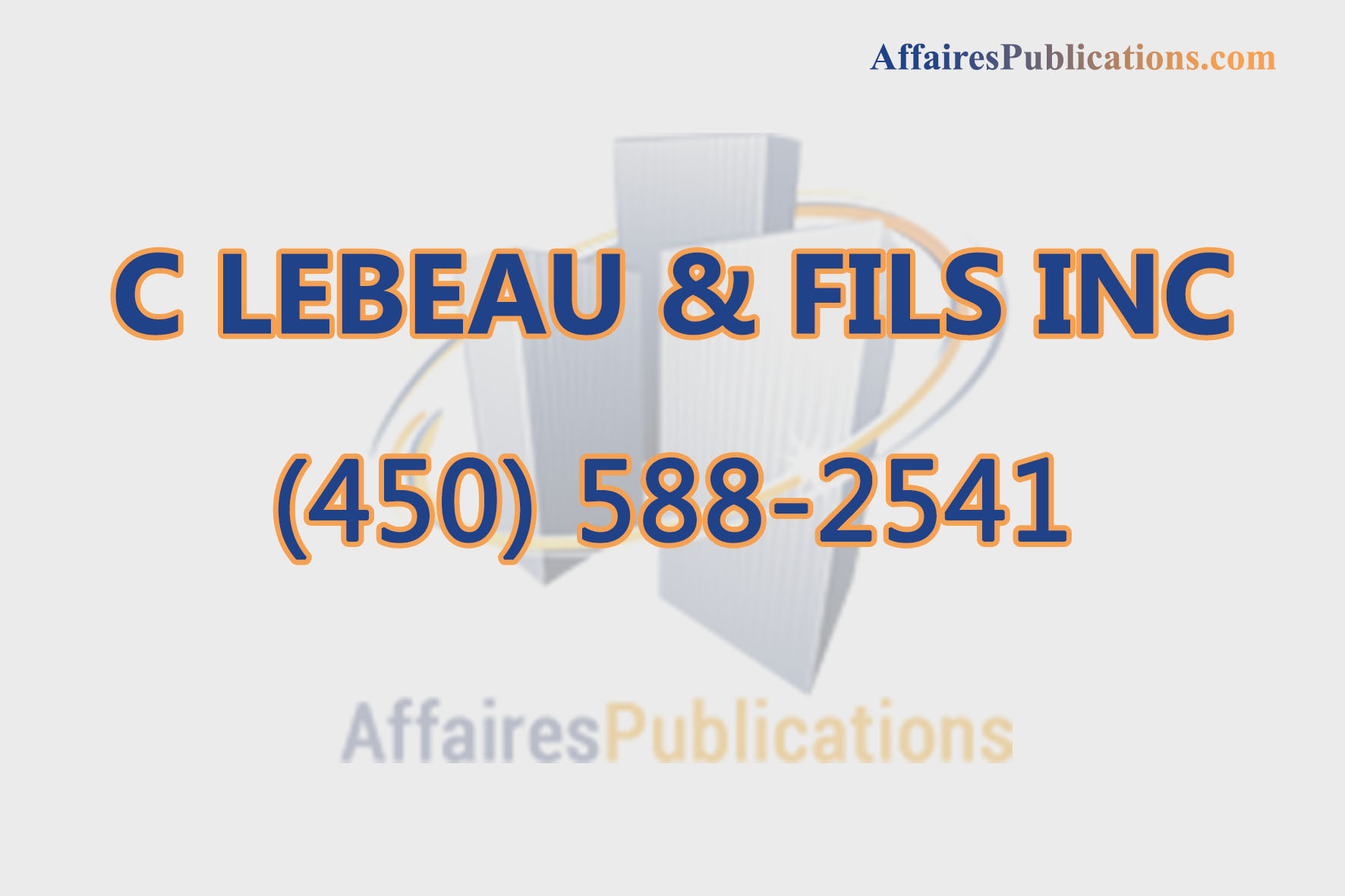 C LEBEAU & FILS INC