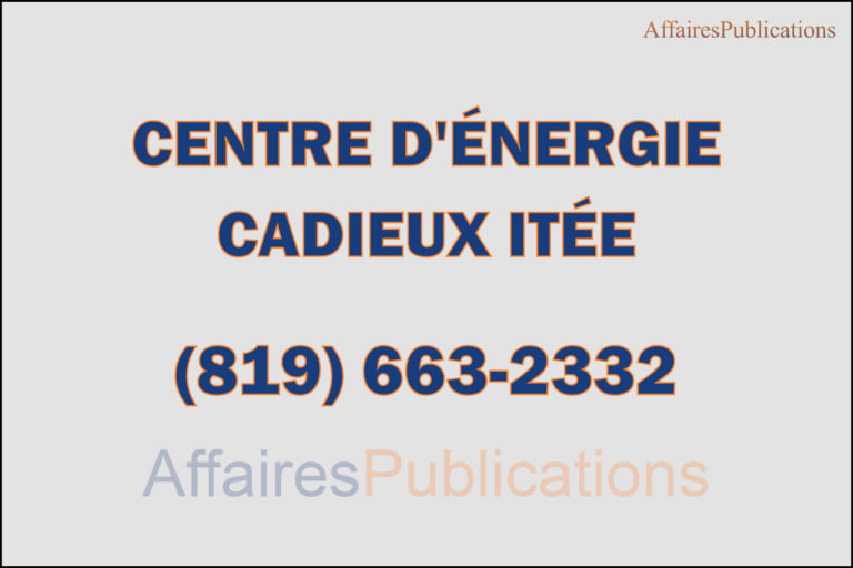 CENTRE D&rsquo;ÉNERGIE CADIEUX LTÉE