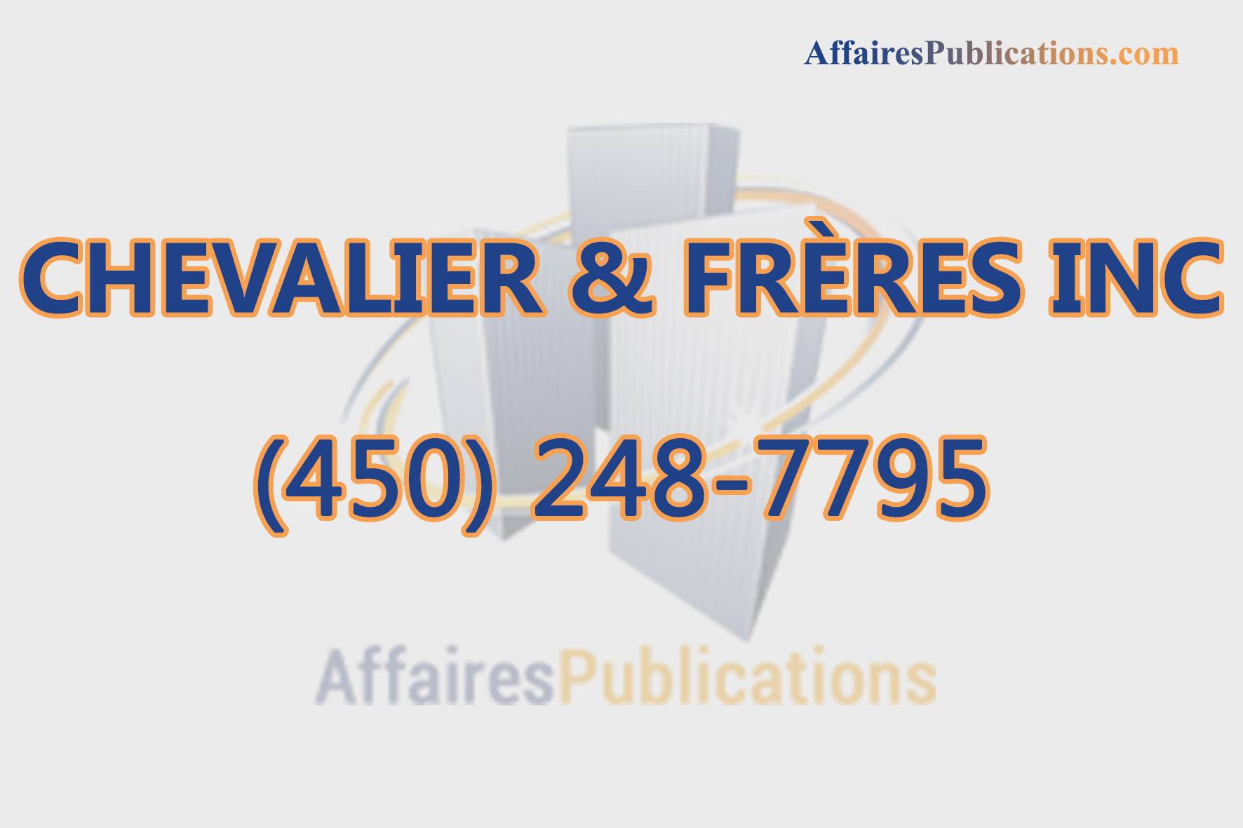 CHEVALIER & FRÈRES INC