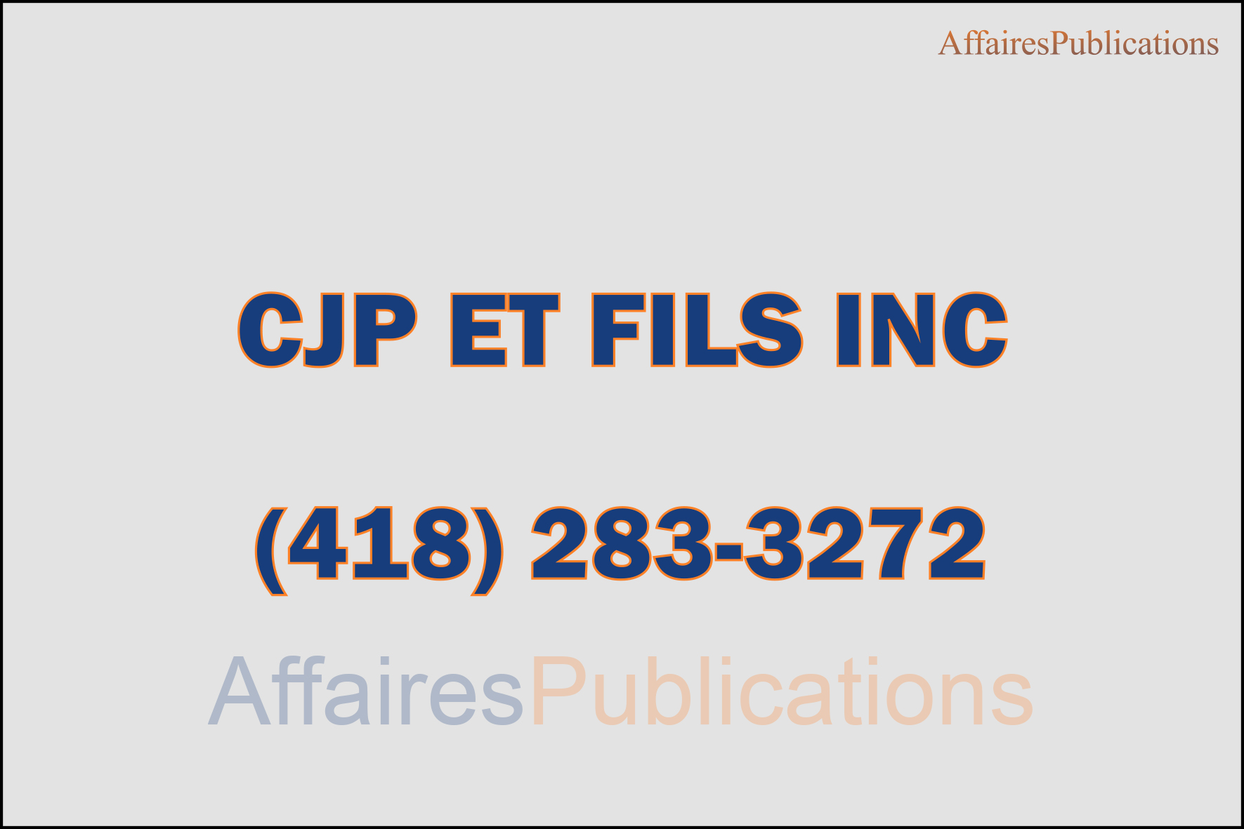 CJP ET FILS INC