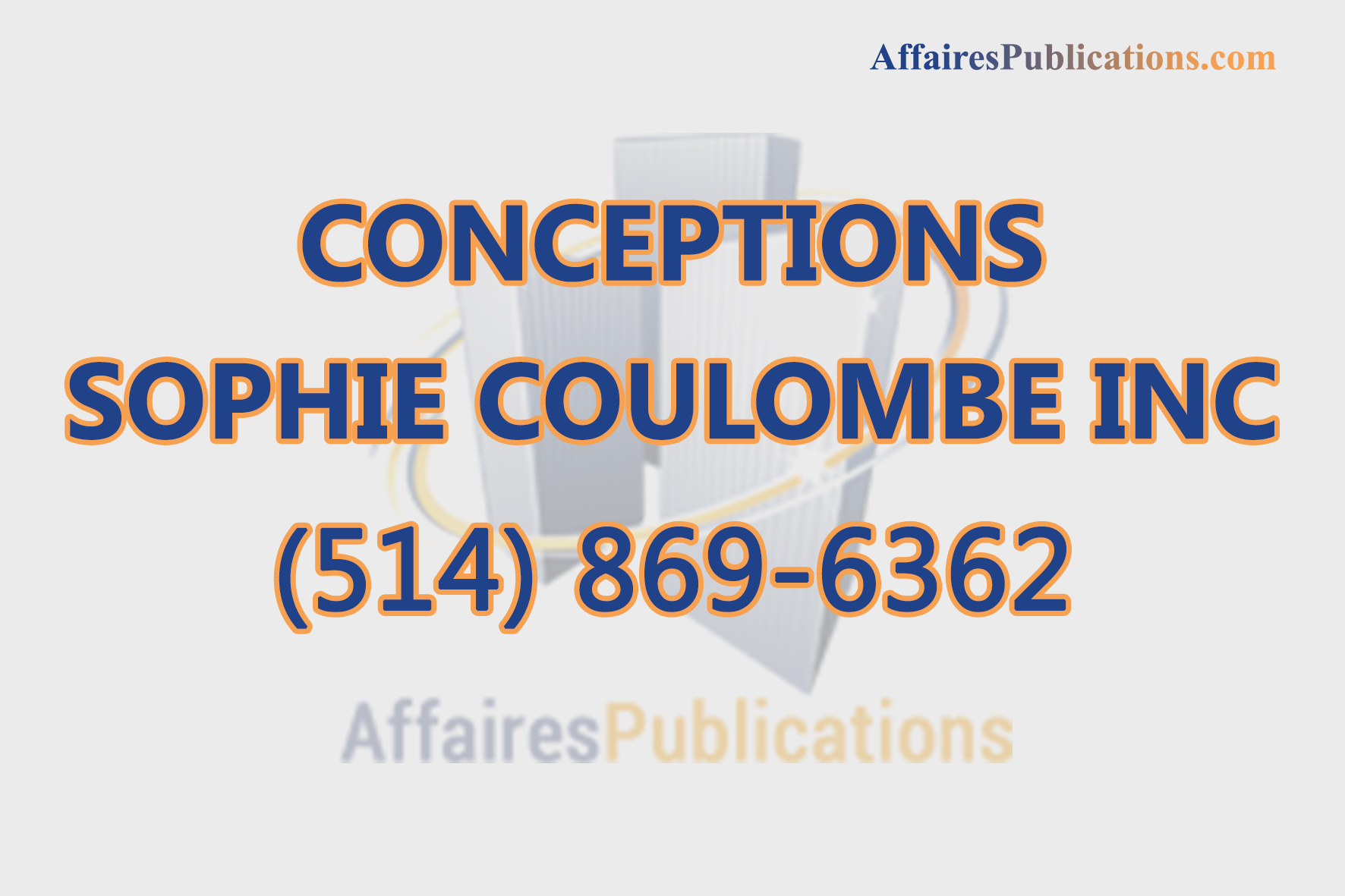 CONCEPTIONS SOPHIE COULOMBE