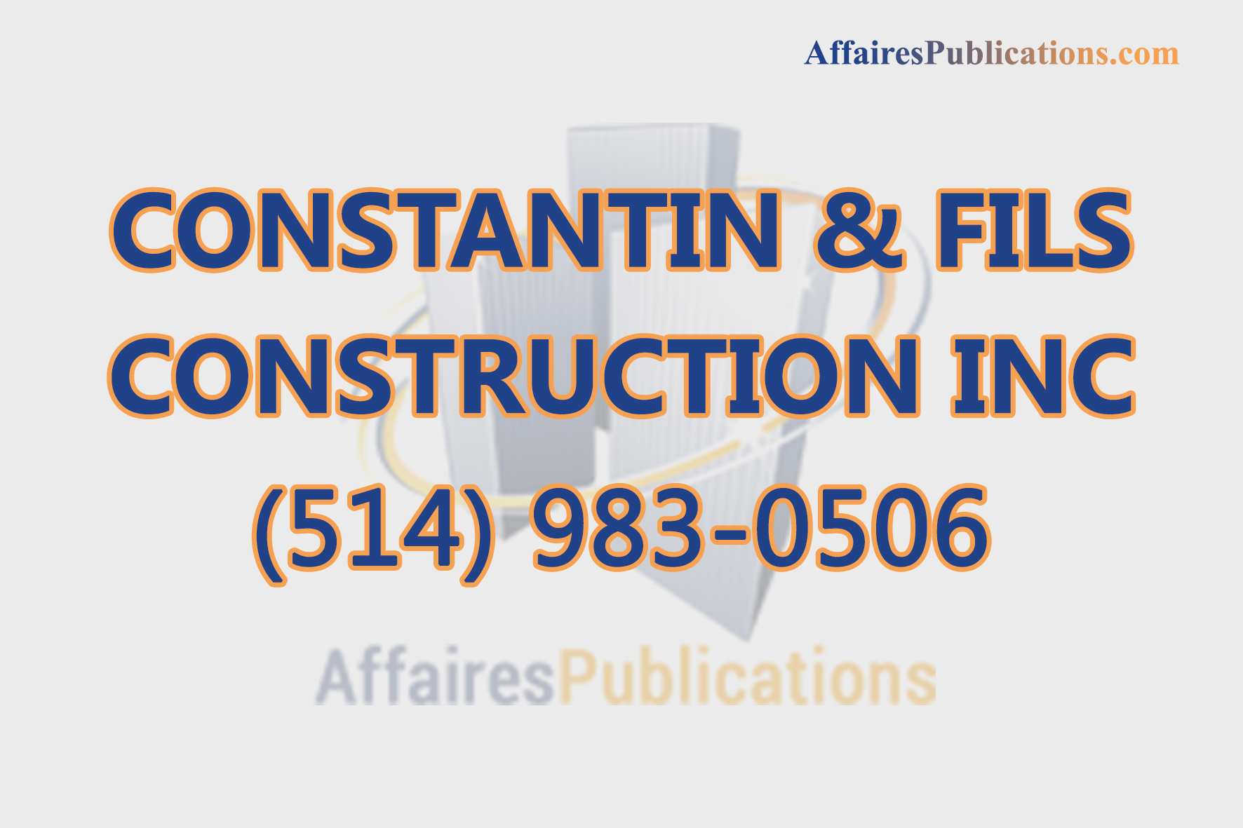 CONSTANTIN & FILS CONSTRUCTION