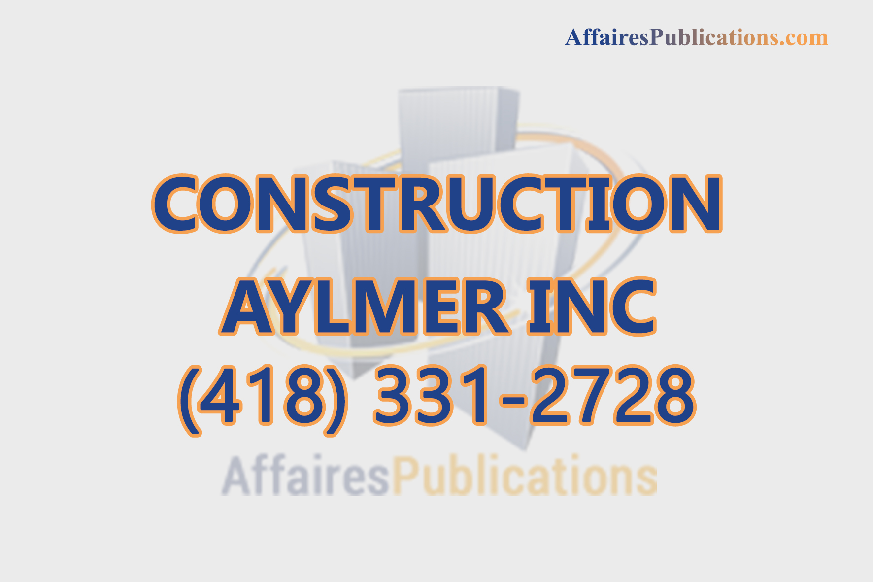 CONSTRUCTION AYLMER INC